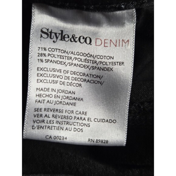 Style & Co Denim Jeans Womens 14 Short Charcoal Bootcut Tummy Control Stretch - Picture 12 of 13